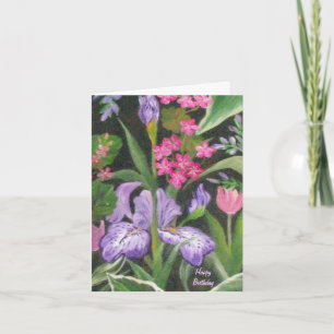 Iris Garden Birthday Note Card Karte
