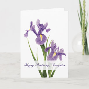 Iris Garden Daughter Birthday Karte