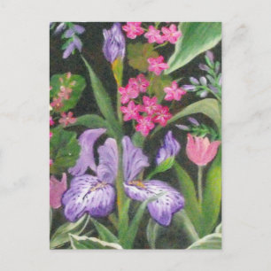 Iris Garden Postcard Postkarte