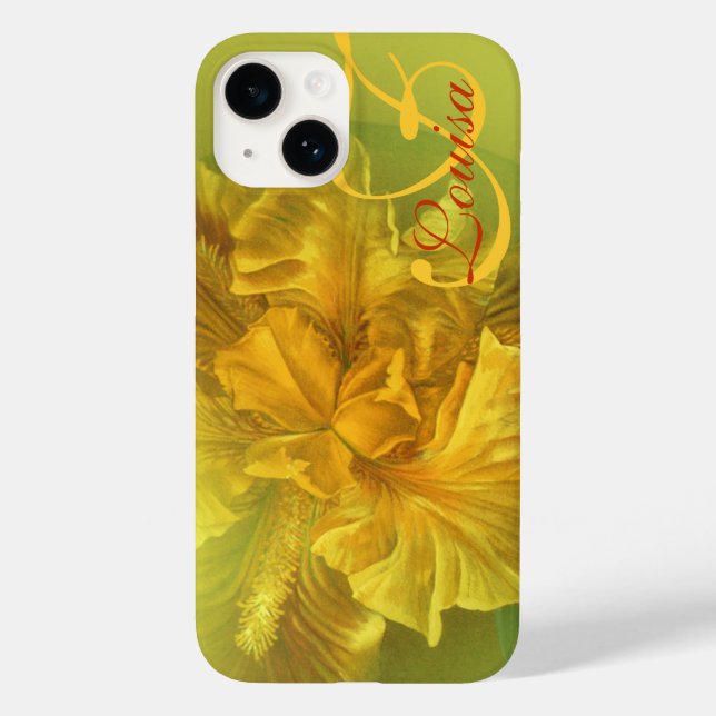 Iris-Gelbkunstkoffer Case-Mate iPhone Hülle (Rückseite)