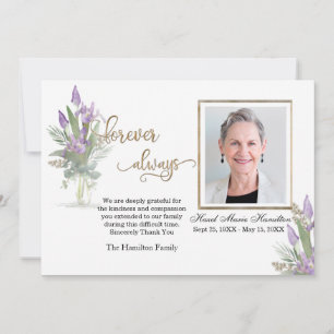 Iris - Gold Beileid Danke für Ihr Personalisiertes