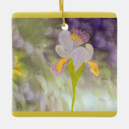 Iris Hanging Treasure (pear green) Keramikornament