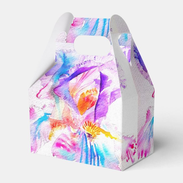 Iris-Hochzeitstorte Geschenk Schachtel Lila Blaue  Geschenkschachtel (Vorderseite)