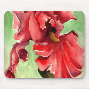Iris im Aquarell - Mausunterlage durch WithAnF Mousepad