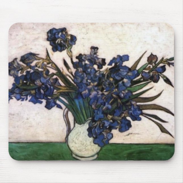 Iris im Vase durch Vincent van Gogh Mousepad (Vorne)