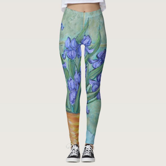 Iris in einer Vase Leggings (Vorderseite)