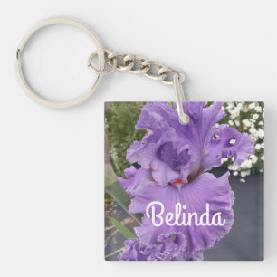 Iris Iris Lila Blume Floral Lavender Key Rin Schlüsselanhänger