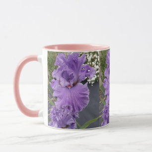 Iris Iris Lila Blume Floral Lavender Tasse
