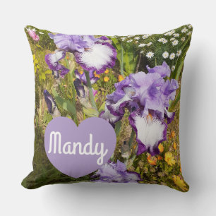 Iris Iris Lila Blume Geburtsname Kissen