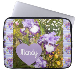 Iris Iris Lila Blume Geburtsname Laptopschutzhülle