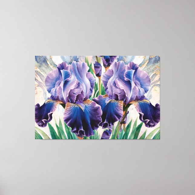 *~* IRIS Irische Vintage Blumenfernsehen2 Canvas P Leinwanddruck (Vorderseite)