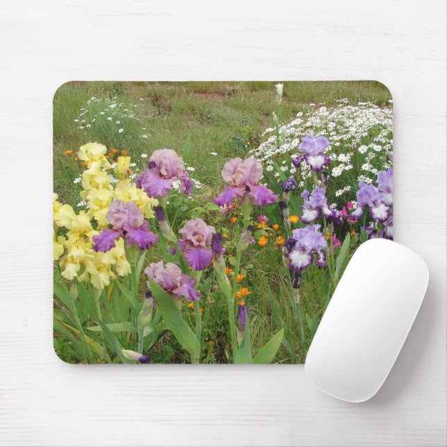 Iris irises Blume Hütte Garden Mousepad (Mit Mouse)