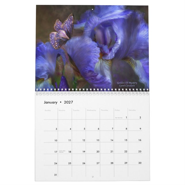 Iris - Kalender der Sammlungs-1 für 2010 (Jan 2027)