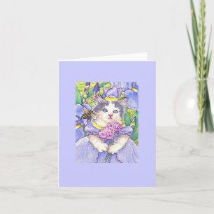 Iris-Kätzchen-Raum-Anmerkungs-Karte Karte