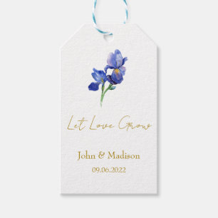 Iris   Lass Liebe wachsen Hochzeitssamen  Geschenkanhänger