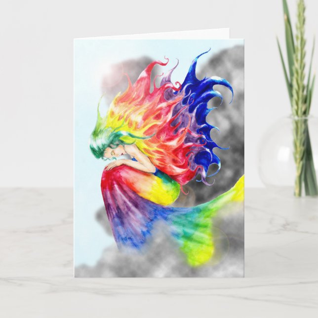 "Iris-" leere Gruß-Karte Karte (Vorderseite)