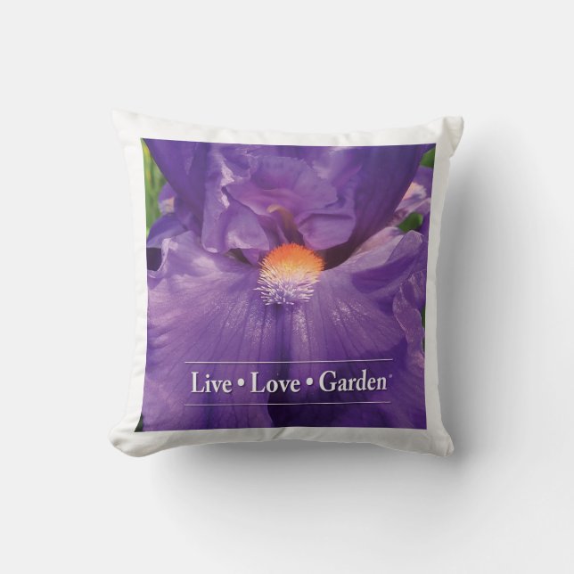 Iris-LiveLiebe-Gartenthrow-Kissen 16" Kissen (Vorderseite)