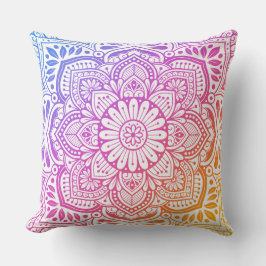 Iris Mandala Throw Pillow Kissen