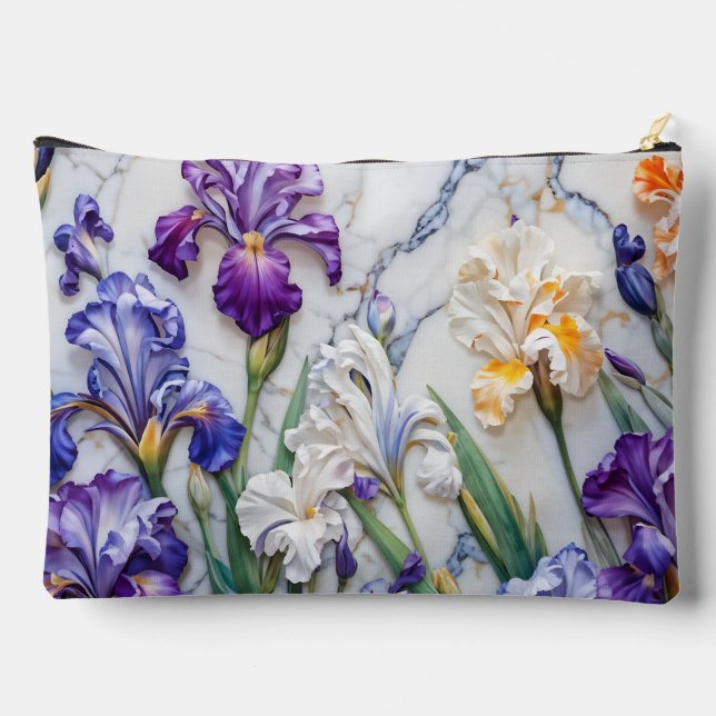 Iris-Marmor-Toilettenbeutel Zubehörtasche (Rückseite)