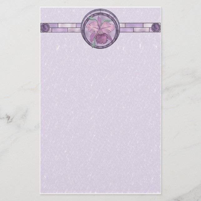 Iris mit gestanztem Glass-Look Briefpapier (Vorderseite)