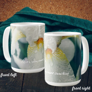 Iris mit Wassertröpfchen Kaffeetasse