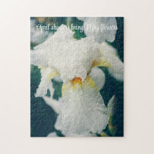 Iris mit Wassertröpfchen Puzzle