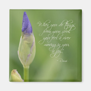 Iris mit Zitat Magnet