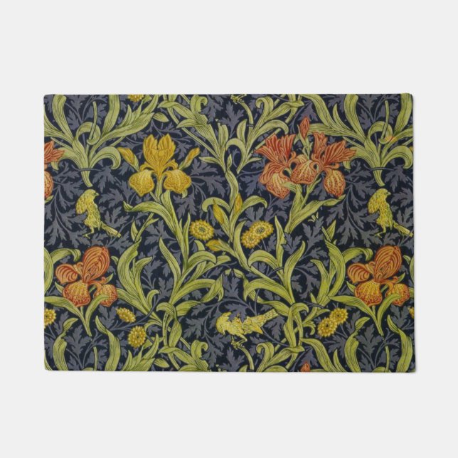 Iris-Muster (von William Morris) Fußmatte (Vorderseite)