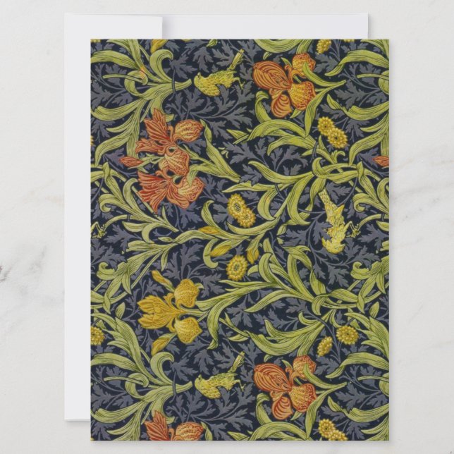 Iris-Muster (von William Morris) Karte (Vorderseite)