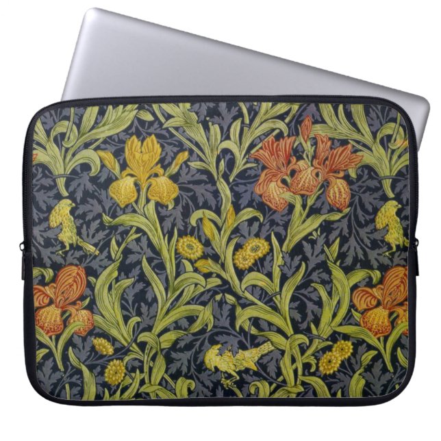 Iris-Muster (von William Morris) Laptopschutzhülle (Vorderseite)