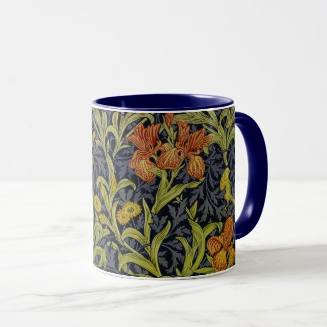 Iris-Muster (von William Morris) Tasse (VorderseiteRechts)