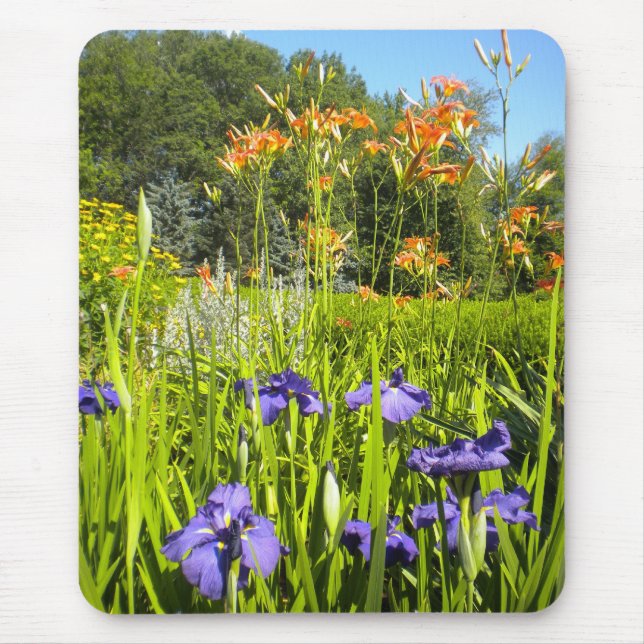 Iris N Taglilien Garden Mousepad (Vorne)