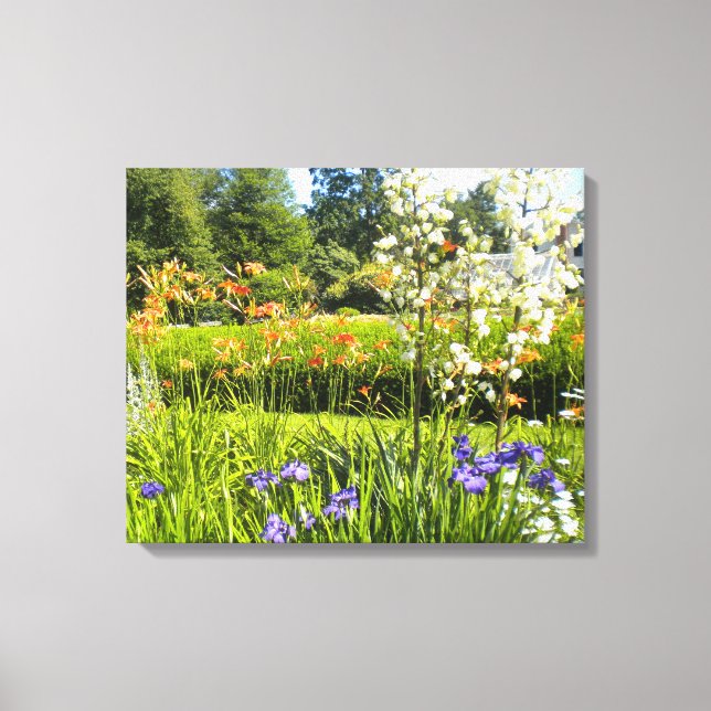 Iris N Taglilien gepackte Canvas Prints Leinwanddruck (Vorderseite)