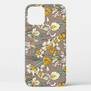 Iris Narzissen Blumen Vintage Nahtlos Case-Mate iPhone Hülle