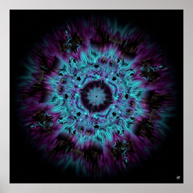 Iris nebula - farbiges abstraktes Muster v2-1 Poster (Vorne)