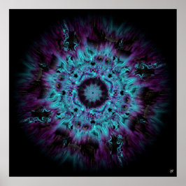 Iris nebula - farbiges abstraktes Muster v2 Poster