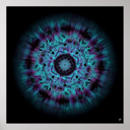 Iris nebula - farbiges abstraktes Muster v6 Poster