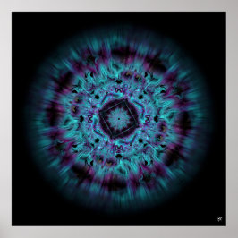 Iris nebula - farbiges abstraktes Muster v7.1 Poster