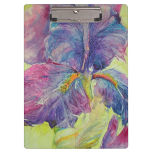 Iris oben geknackt klemmbrett