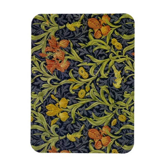 Iris Pattern (von William Morris) Magnet (Vertikal)