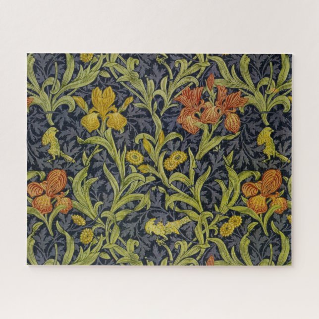 Iris Pattern (von William Morris) Puzzle (Horizontal)