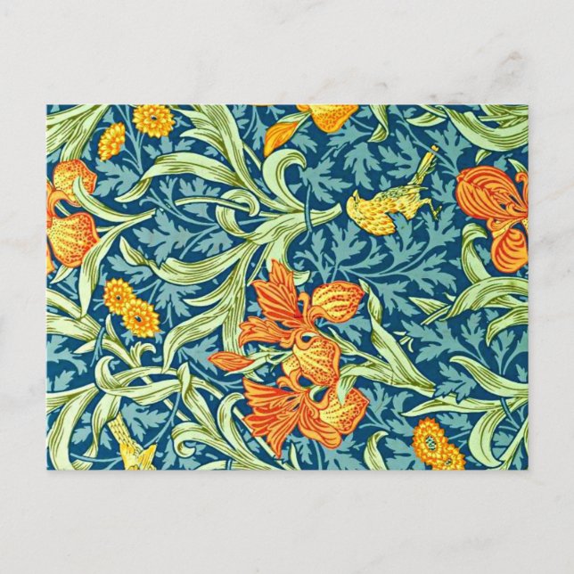 Iris, popular design by William Morris, Postkarte (Vorderseite)