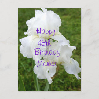 Iris Rebloomer Blume Geburtstagskarte - anpassen Postkarte