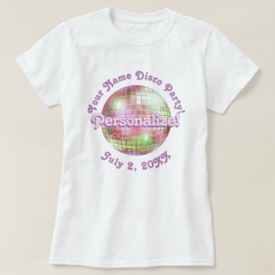 Iris Retro Disco Ball PERSONALISIERTER T - Shirt