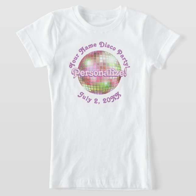 Iris Retro Disco Ball PERSONALISIERTER T - Shirt (Ablage )