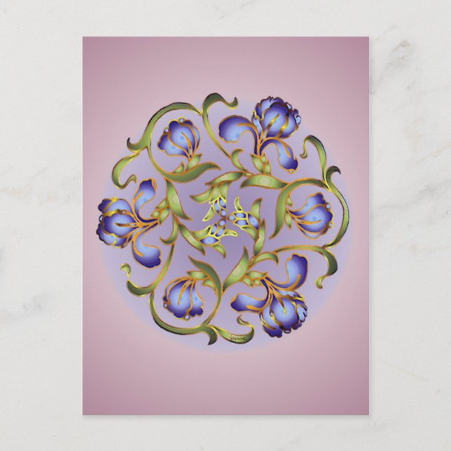 Iris-Ring-Ansichtskarte Postkarte (Vorderseite)