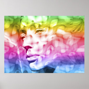 Iris scarf poster