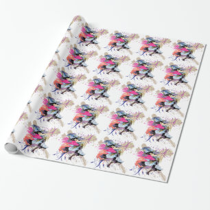 Iris Tanzende Feen-Dame Vintage-Kunst feiern Geschenkpapier