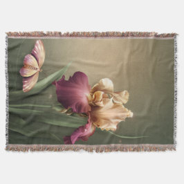 Iris und Butterfly-Throw-Blanket Decke