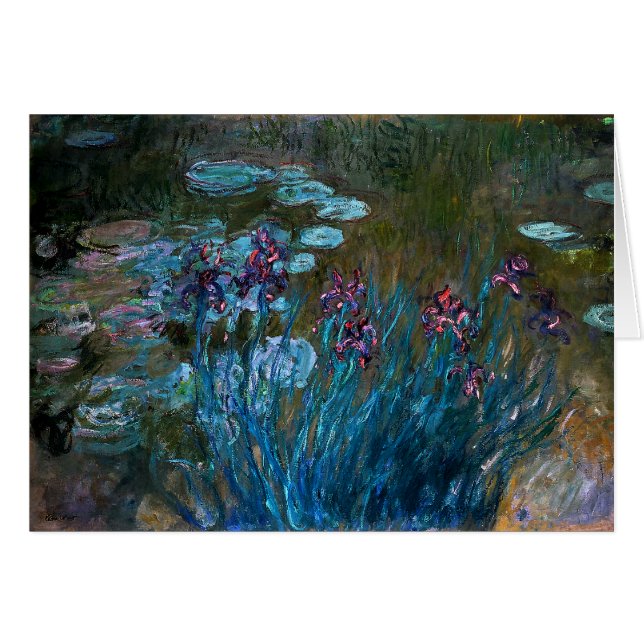 Iris und Wasser-Lilien, Claude Monet (Vorderseite (Horizontal))